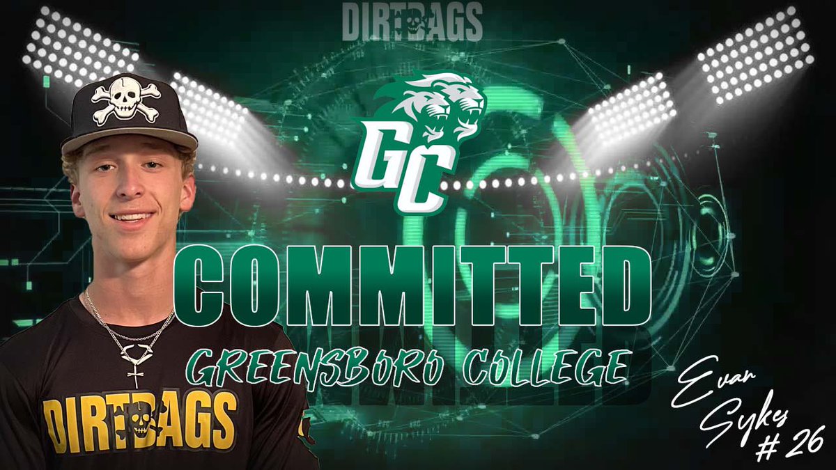 Congratulations Evan Sykes (2022 Southern Alamance High School Infielder) on his commitment to Greensboro College! #Dirtbag🆙