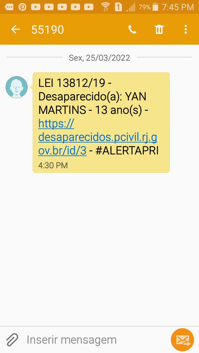 Asledamorim's tweet photo. Não me cadastrei no #alertapri e acabei de receber. Já é #golpe? #cidadealertaRj https://t.co/ywRST4sI7M