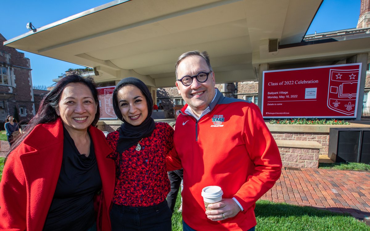 WashUChancellor's tweet photo. Today I had the pleasure of gathering with the graduating seniors of #WashU22 to announce that former @nasa astronaut and the first woman of color in space @maejemison will be this year’s Commencement speaker. I’m geeking out with excitement! https://t.co/UgsUAiy2PA