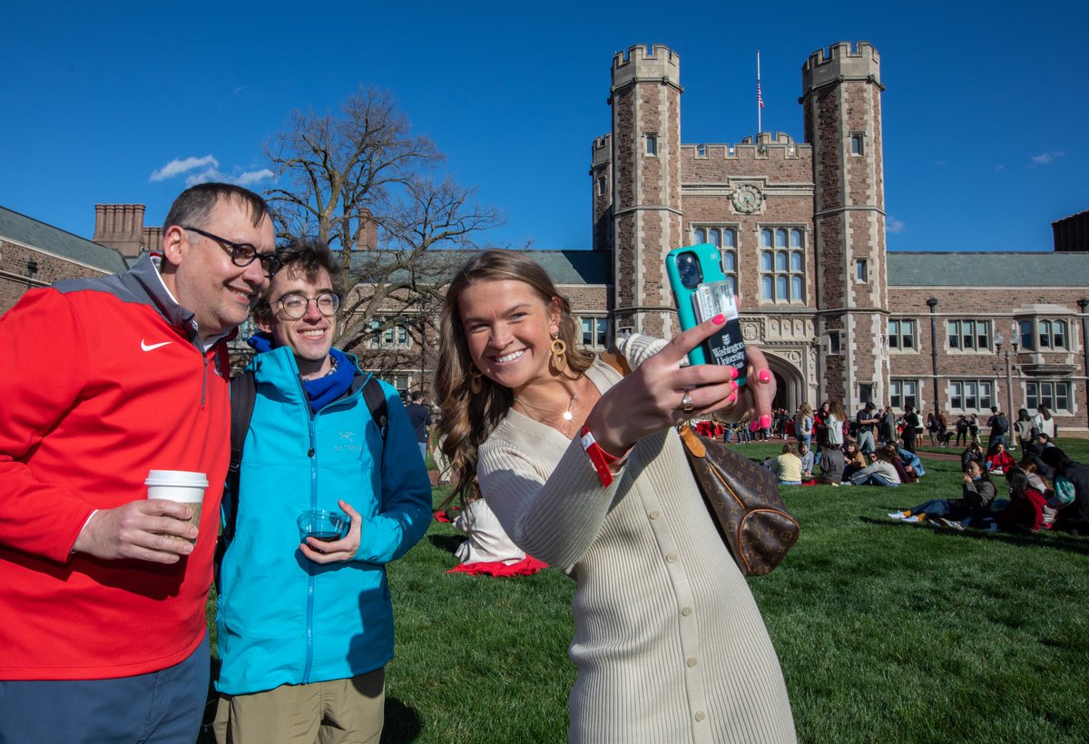 WashUChancellor's tweet photo. Today I had the pleasure of gathering with the graduating seniors of #WashU22 to announce that former @nasa astronaut and the first woman of color in space @maejemison will be this year’s Commencement speaker. I’m geeking out with excitement! https://t.co/UgsUAiy2PA