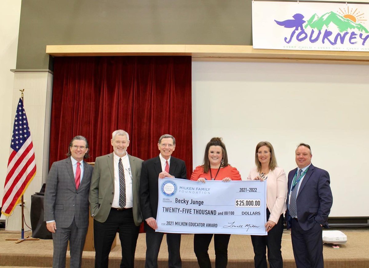 Journey Elementary School in Casper is the home of Wyoming’s newest Milken Educator Award recipient, Becky Junge. Becky has committed her career to engaging with her students and teaching them skills they’ll carry for life. Congratulations, Becky!