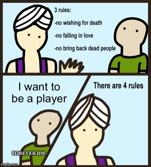 Is Forever DM a curse or a gift? 🧞‍♂️♾
#DnD #ttrpg #pathfinder