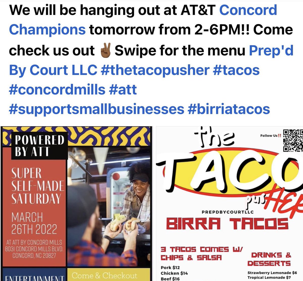TanyaOkonkwo's tweet photo. Tap in!! It is going down at Concord Mills Self-Made Saturday!!}#concordchampions @Att_MMRichiie @Egreene757 @M_KennedyK @JayleneM_ @jerryfornwalt @404girl https://t.co/p4pa0KA96m
