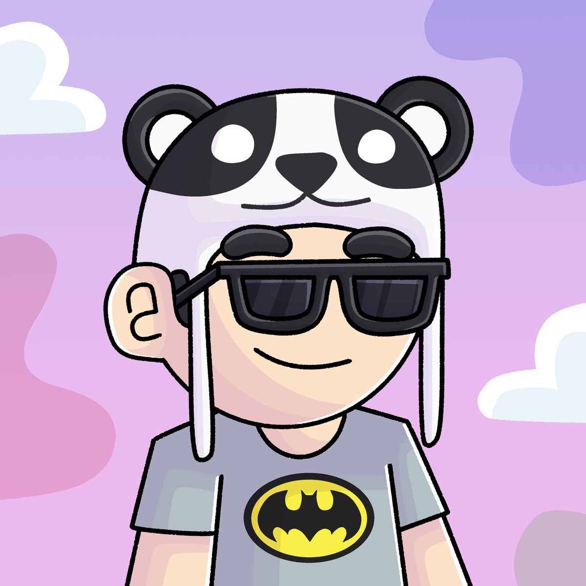 CrystalBunnyNFT's tweet photo. The batman shirt and panda hat 🐼 https://t.co/7WBgbU0Q7A