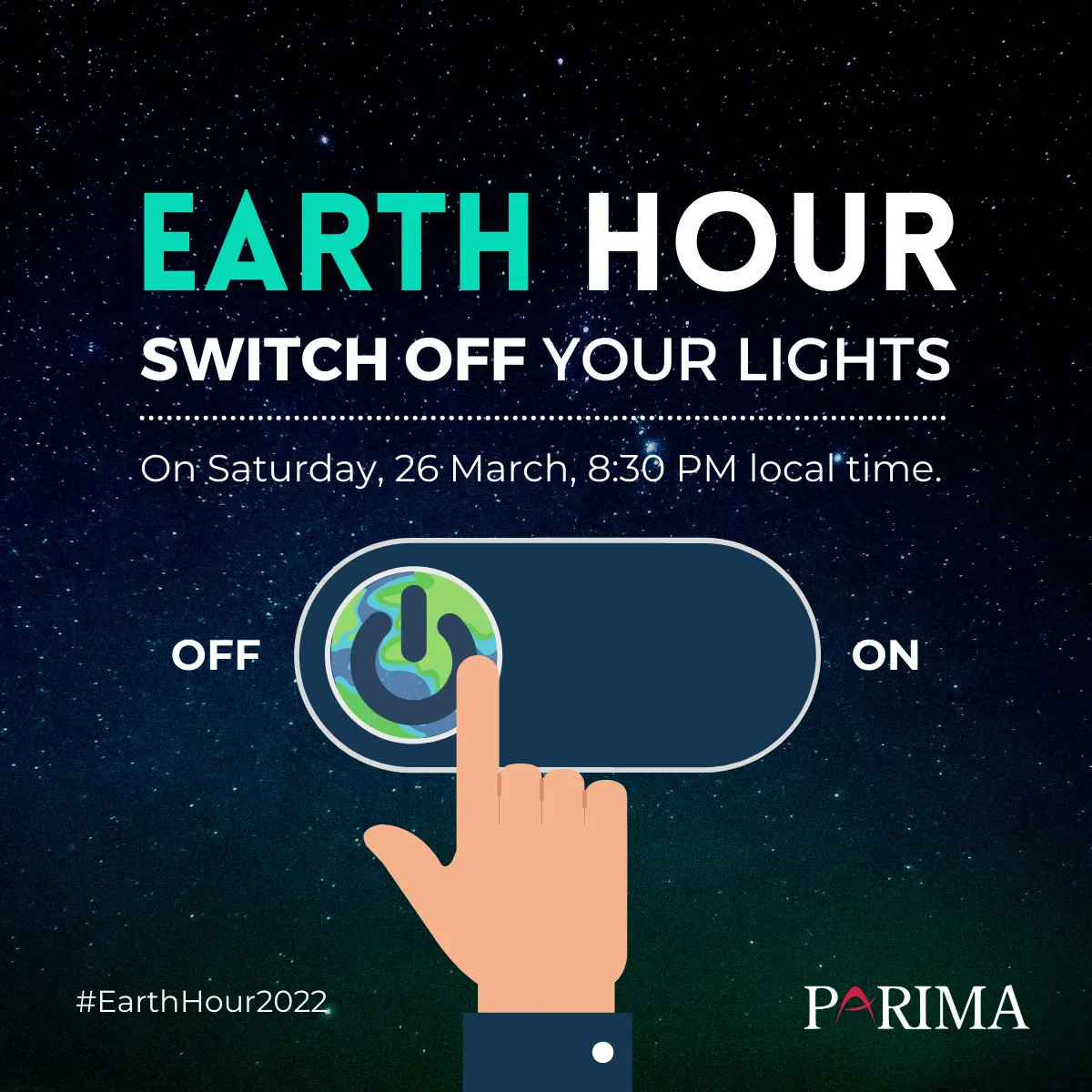 PARIMAorg's tweet photo. Today, 26 March at 8:30 PM local time, join us this #EarthHour2022 in switching off non-essential lights as we stand united for our planet Earth and stand united as we face the urgent call for #climatechangerisks and #biodiversityloss we face today. https://t.co/cba8bMowu4