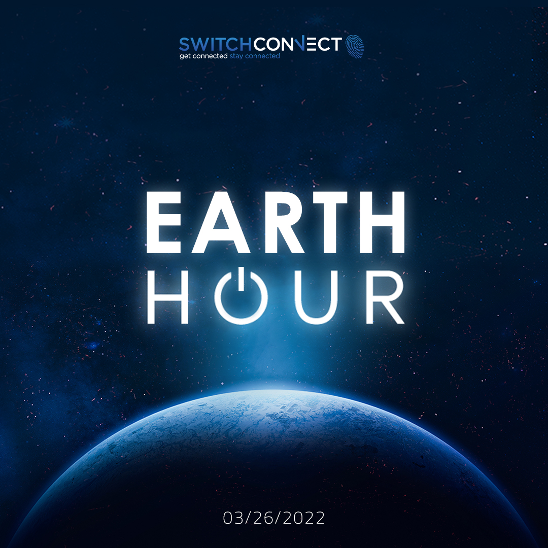 Earth Hour is an international movement that encourages people to turn off their lights and non-essential appliances from 8:30 to 9:30 pm to raise awareness around climate change and encourage people to do something to protect our planet. 

#EarthHour #SwitchConnect