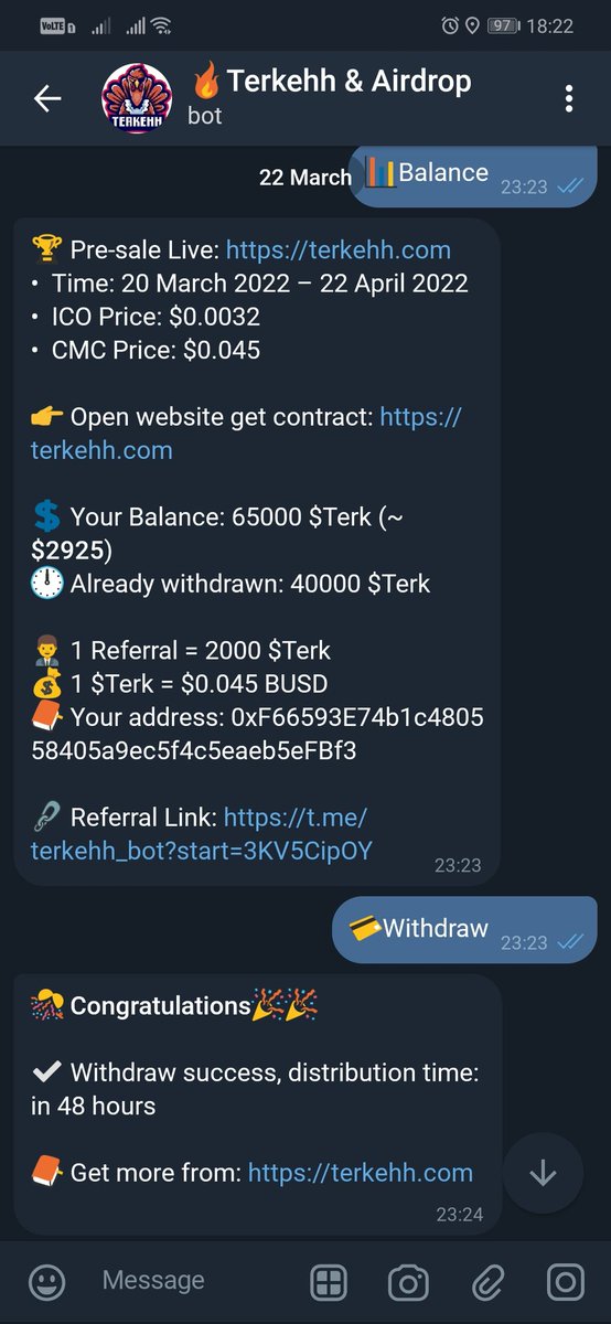 PakyamahDapakah's tweet photo. @TerkehhBsc kindly send 25000 Terk to my wallet - 0xF66593E74b1c480558405a9ec5f4c5eaeb5eFBf3 - which are for referrals i made. its been more than 48hrs and i still did not receive the amount. please. https://t.co/cHSZJbuWRc
