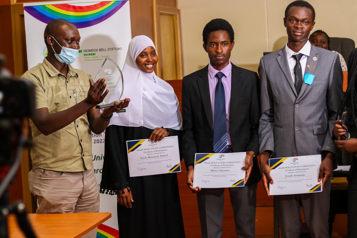 VMiyandazi's tweet photo. So proud of my @UoEmbu law students for winning Best Memorial (#NahashonMburu, @j_amaganga, & #SawdaMohamud) & Best Female & Male Oralists (@KimathiKanana & @himunenenjoroge) at the Sexual Minorities Rights Inter-University Moot Court Competition at Kisii University. Superb! 1/5 https://t.co/9eZBzMe7br