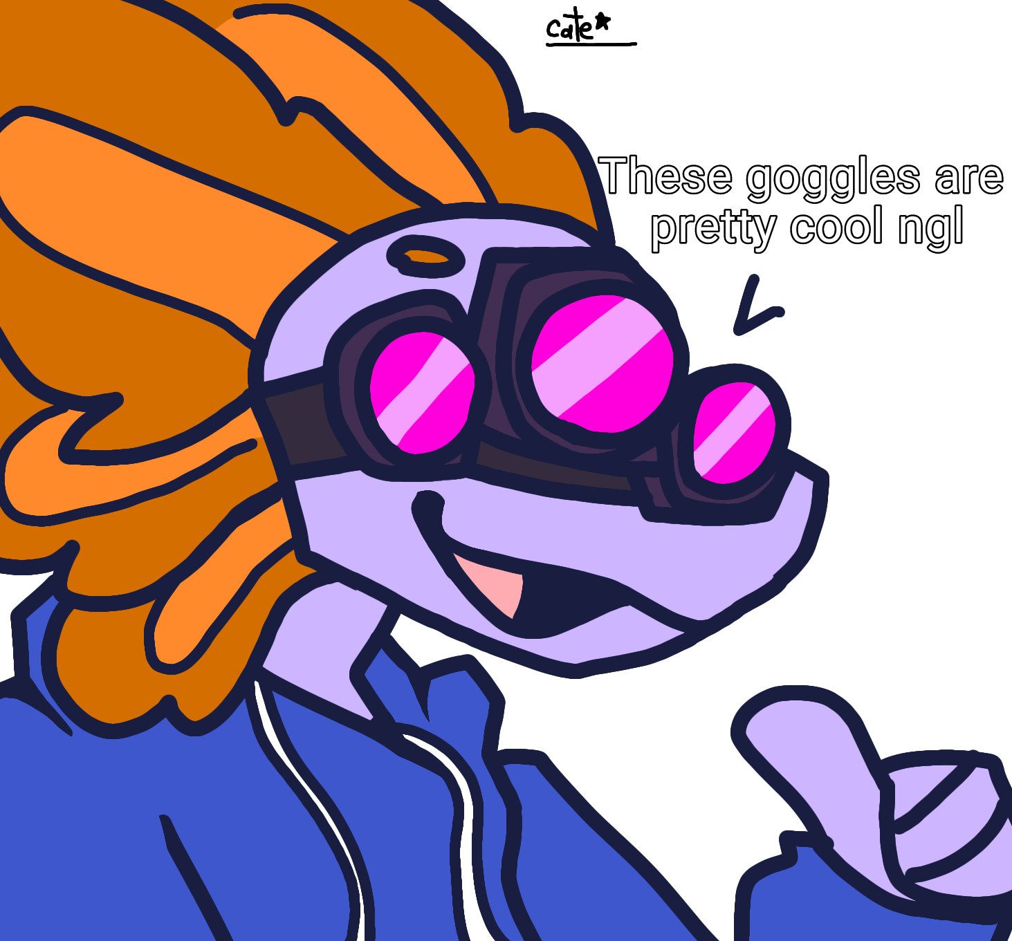 Blake, your sleep paralysis demon on X: @SalMandoYT_ drawing my favorite  PNGtuber again weewoo Mmm, Nightcrawler (kaiju paradise) goggles are cool   / X