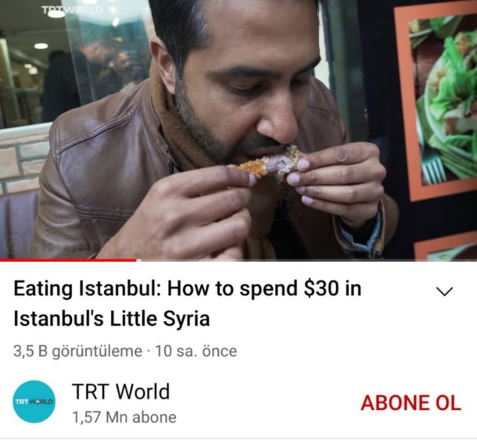 TurkcuYol's tweet photo. Devletin televizyonu TRT World'de yayınlanan bir belgeselde İstanbul Fatih "Küçük Suriye" olarak tanımlandı. Fatih bölgesi için "Adeta Küçük Suriye, cennet gibi" deniyor. 
Göz göre göre işgal ediliyoruz. Hiç mi kanınıza dokunmuyor? https://t.co/TU86o8UOgf
