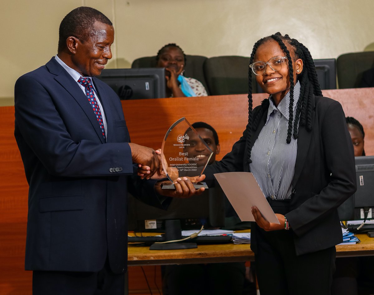VMiyandazi's tweet photo. So proud of my @UoEmbu law students for winning Best Memorial (#NahashonMburu, @j_amaganga, & #SawdaMohamud) & Best Female & Male Oralists (@KimathiKanana & @himunenenjoroge) at the Sexual Minorities Rights Inter-University Moot Court Competition at Kisii University. Superb! 1/5 https://t.co/9eZBzMe7br