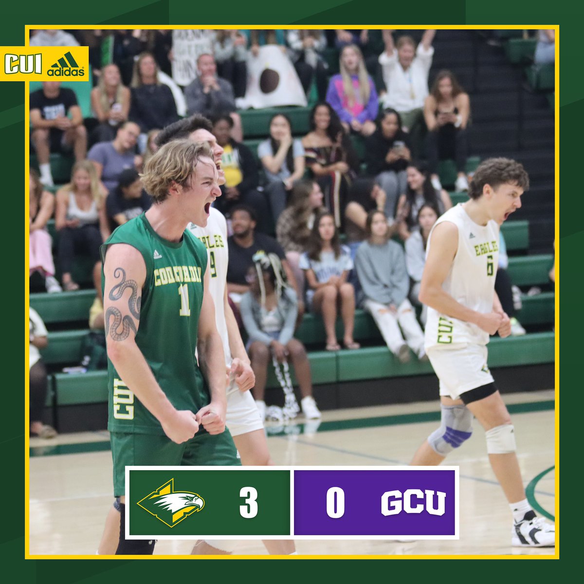 Eagles upset No. 9 GCU in straight sets! 🧹🧹🧹🦅