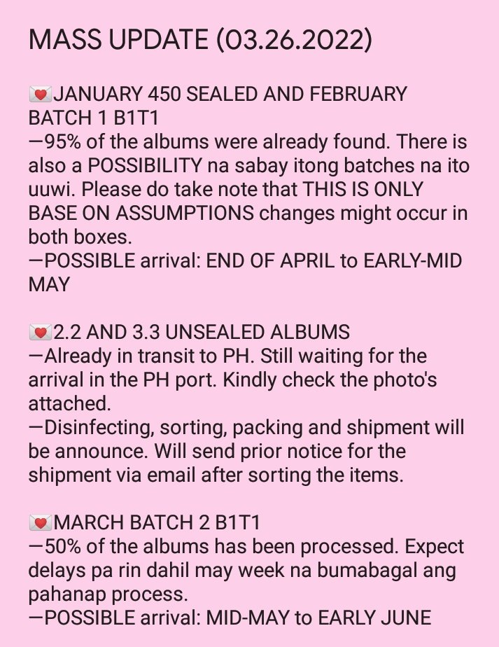 pbk2mupdates's tweet photo. MASS UPDATE as of 03.26.2022
#PBK2MUpdates

—read and comprehend what is stated below. Be mindful with the terms we used to avoid getting confusion.
—make sure to read the update before sending us a dm.
—MAKE READING A HABIT! https://t.co/LCnt7AKTvB