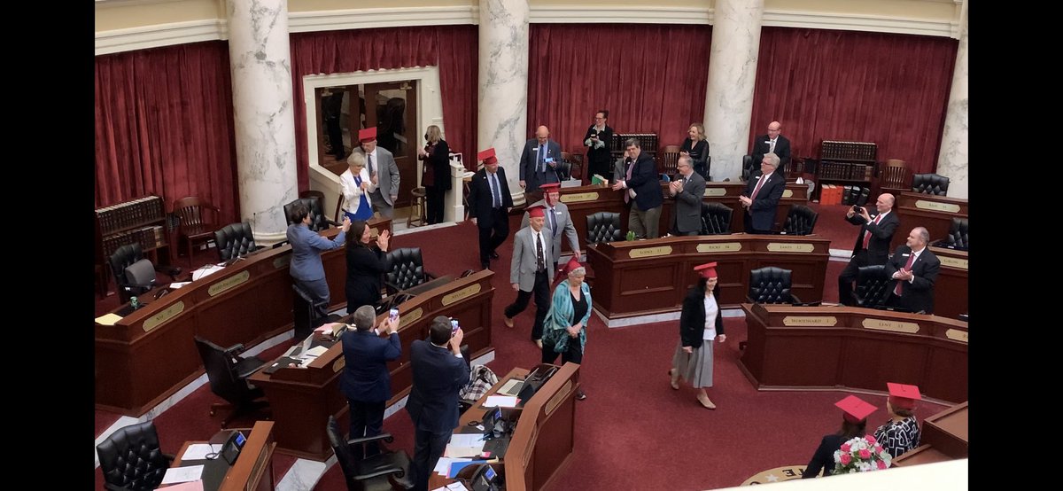 JessicaMegis's tweet photo. The Senate recognizes retiring members and Senators from both parties commemorate one another. #idpol #idleg https://t.co/BCoSorjHAV