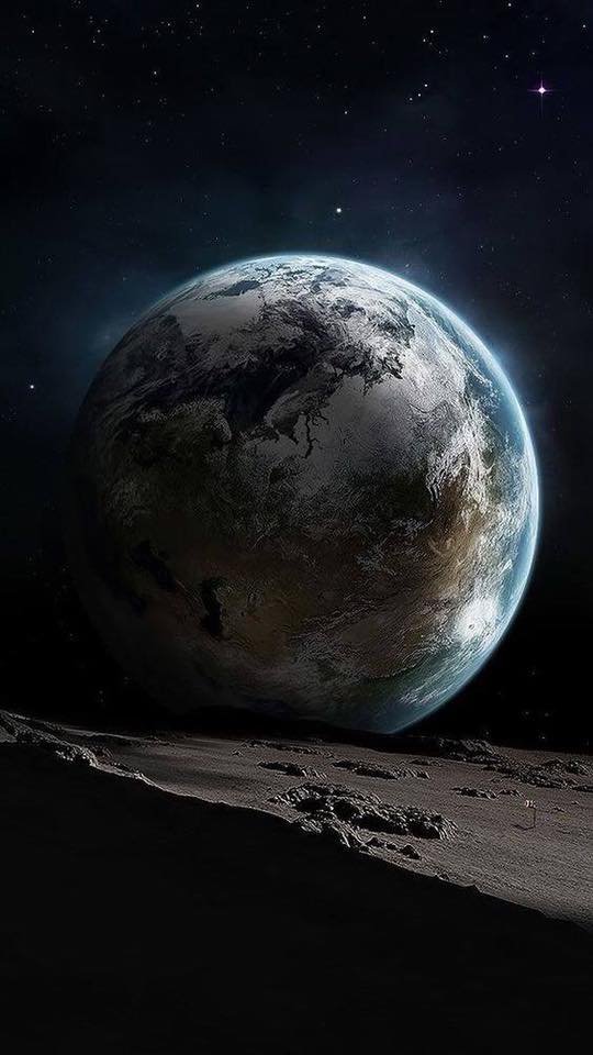 Earth from the Moon.🌑