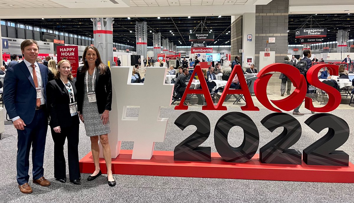 childrensatl's tweet image. Look who we spotted at #AAOS2022! Our orthopedic surgeons, Dr. @CliffWillimonMD, Dr. Jill Flanagan and Dr. @crystal_perkins, representing Children’s as a center of excellence for orthopedic pediatric care.