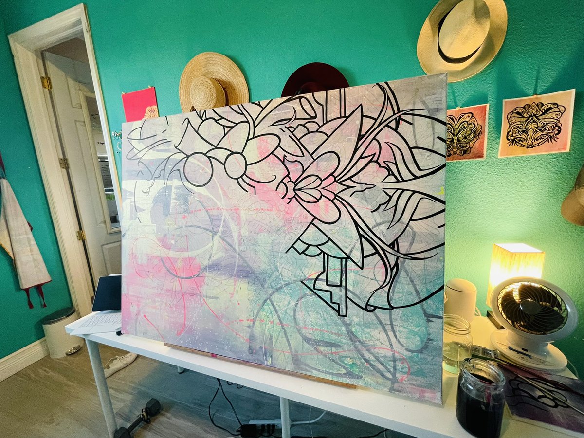akacorves's tweet photo. Got started on this monster today #ArtistOnTwitter #studiotime #nftart https://t.co/5anoXluAr7