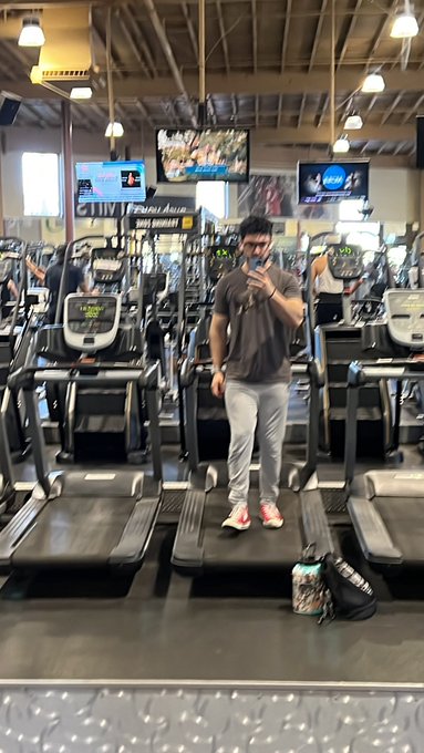 It&rsquo;s risky opening Twitter while on the treadmill so that&rsquo;s why I walk backwards so nobody sees my feed