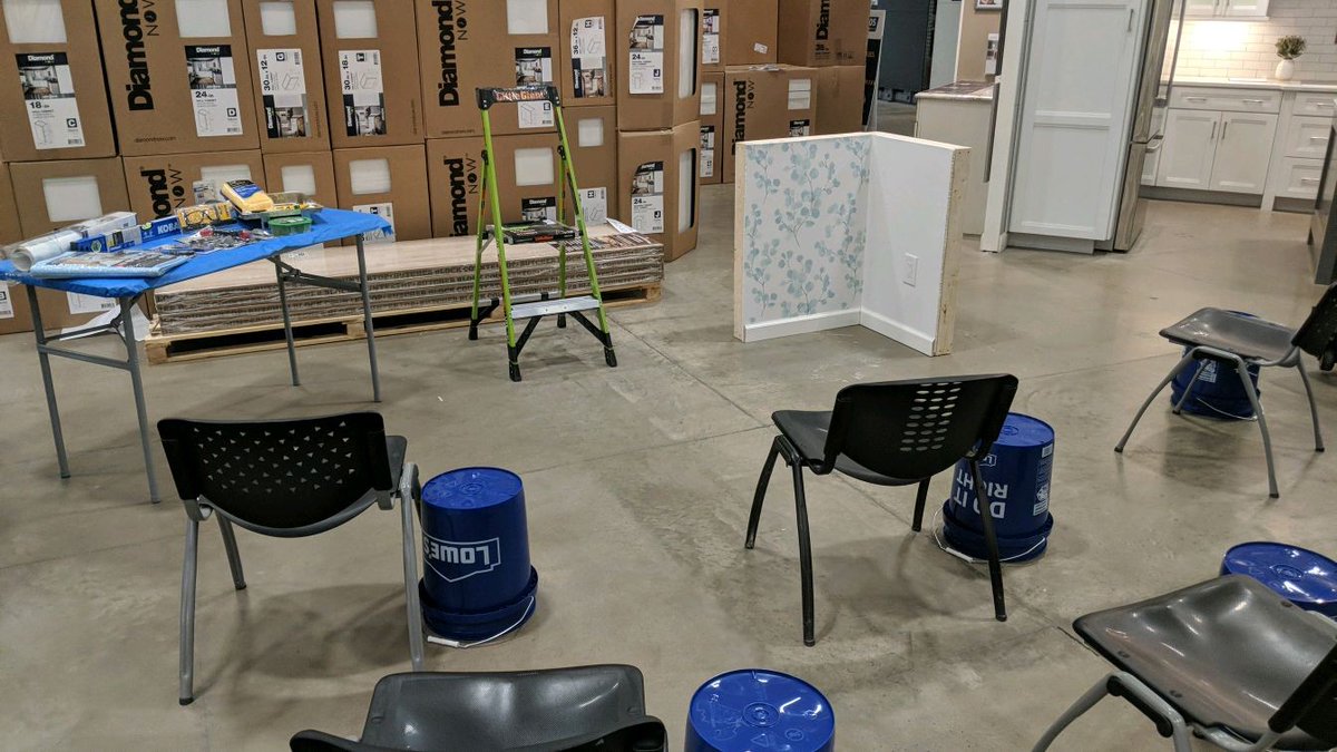 Lowe's 656 Winchester VA is ready for our how to clinic on Saturday. Come join us tomorrow at 9am for lessions on how to put up wallpaper. <a href="/jaminplace/">Benjamin Place</a> <a href="/BenitoKomadina/">Benito.Komadina@Lowes</a> <a href="/DustinCornell5/">Dustin Cornell</a>