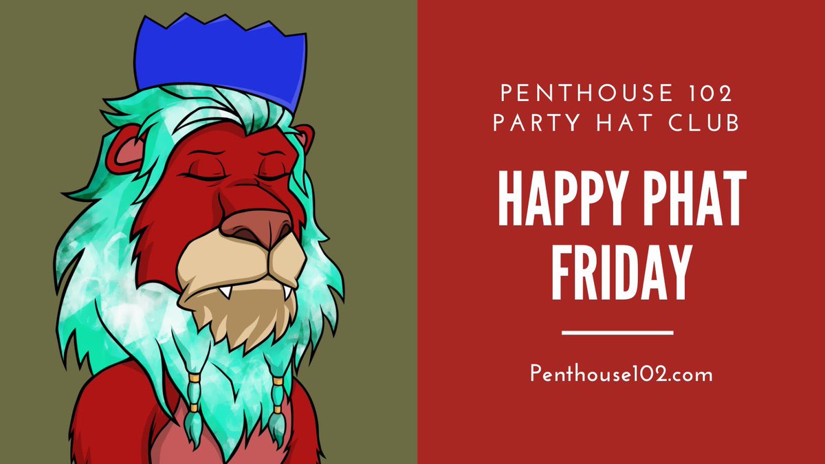 itectonix's tweet photo. It’s #PHAT Friday again and tonight @LazyLionsNFT is dropping some big news about 🥛,🧃 and cubs! Grab a party hat before it’s too late! Only 11 listed and a 3eth floor! #Penthouse102 #LazyLionsNFT https://t.co/hwRwmGbqfS