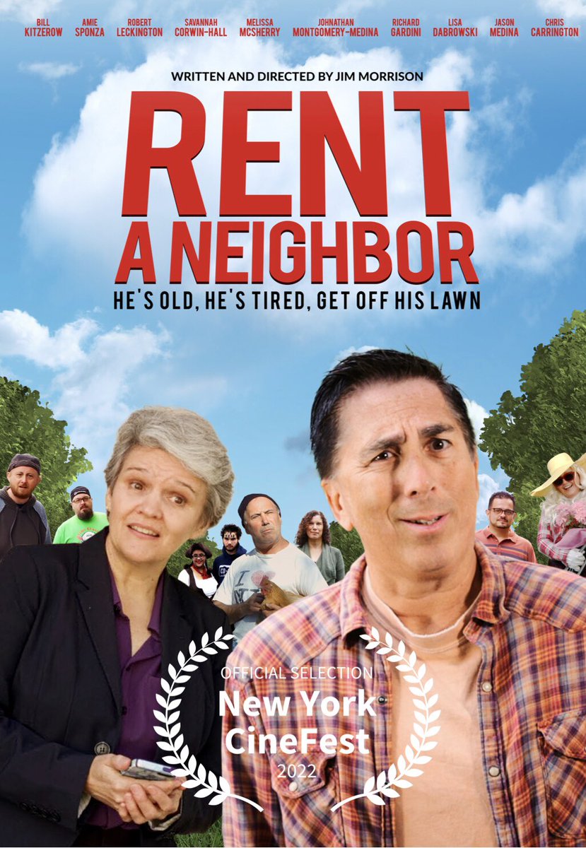 clam_kid's tweet photo. Thrilled to announce that “Rent a Neighbor” has been selected to the NY Cinefest. https://t.co/bMlQEarH2N