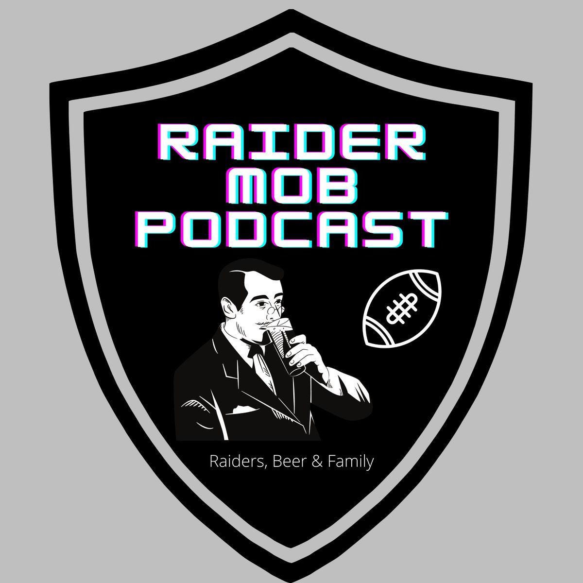 raidermobpod's tweet photo. NEW!!!!!!! podcast cover art #raiders #new #podcast #onenation #raidernation #nfl #AFCWEST #spotify #apple https://t.co/Y6fA35mr2o