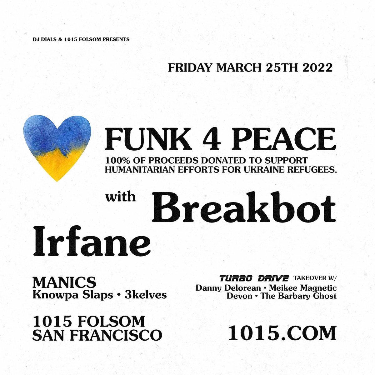 Tonight, Turbo Drive is jointing the Breakbot show at <a href="/1015sf/">1015sf</a>