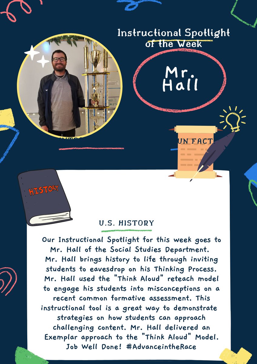Shantaia Higgins (@elhsipll) on Twitter photo Congratulations to Mr. Hall on receiving the ELH Instructional Spotlight of the Week. Thank you for your commitment to keeping our Eagles engaged with your phenomenal teaching!
<a href="/DrKeshaJones1/">Dr. Kesha L. Jones</a> <a href="/MrArnoldtheGol1/">Mr. Arnold the Golden Eagle</a> <a href="/Courtneyque1/">TheEducatorQue, Ed.S.</a> <a href="/KindraTukes/">KindraTukes</a> <a href="/RWilliams_EDS/">โ๐ ๐๐ช๐ ๐๐๐๐๐๐๐๐ค, ๐๐, ๐ผ๐๐</a> <a href="/HallBrax/">Braxton Hall</a> Congratulations to Mr. Hall on receiving the ELH Instructional Spotlight of the Week. Thank you for your commitment to keeping our Eagles engaged with your phenomenal teaching!
<a href="/DrKeshaJones1/">Dr. Kesha L. Jones</a> <a href="/MrArnoldtheGol1/">Mr. Arnold the Golden Eagle</a> <a href="/Courtneyque1/">TheEducatorQue, Ed.S.</a> <a href="/KindraTukes/">KindraTukes</a> <a href="/RWilliams_EDS/">โ๐ ๐๐ช๐ ๐๐๐๐๐๐๐๐ค, ๐๐, ๐ผ๐๐</a> <a href="/HallBrax/">Braxton Hall</a>