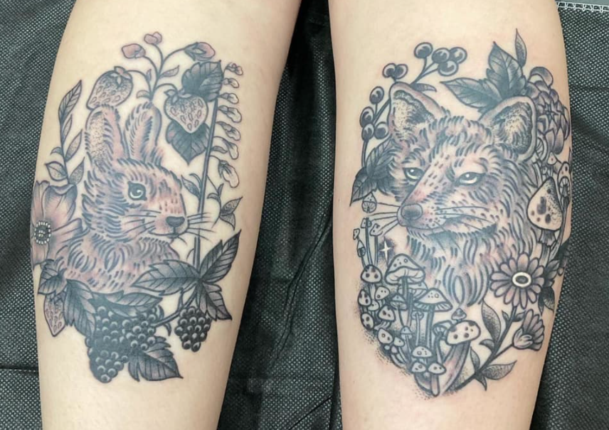 TheTriumphParty's tweet photo. Some sweet calf jammers by George Patton 🦊🌿🐰@george_meachum
 #theoriginaltriumphtattoo
We are open seven days a week 12pm-8pm! Appointments and inquiries contact us:360.755.1391. 
Email: triumphtattoo6@gmail.com 
https://t.co/TVDRqZb0lF
#theoriginaltriumphtattoo https://t.co/B6HhxkwYar
