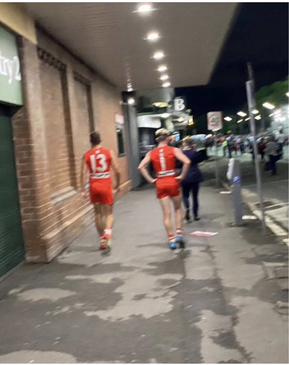 Funniest thing I’ve ever seen. Amongst the mayhem last night these two ended outside the stadium. 
#Buddy1000