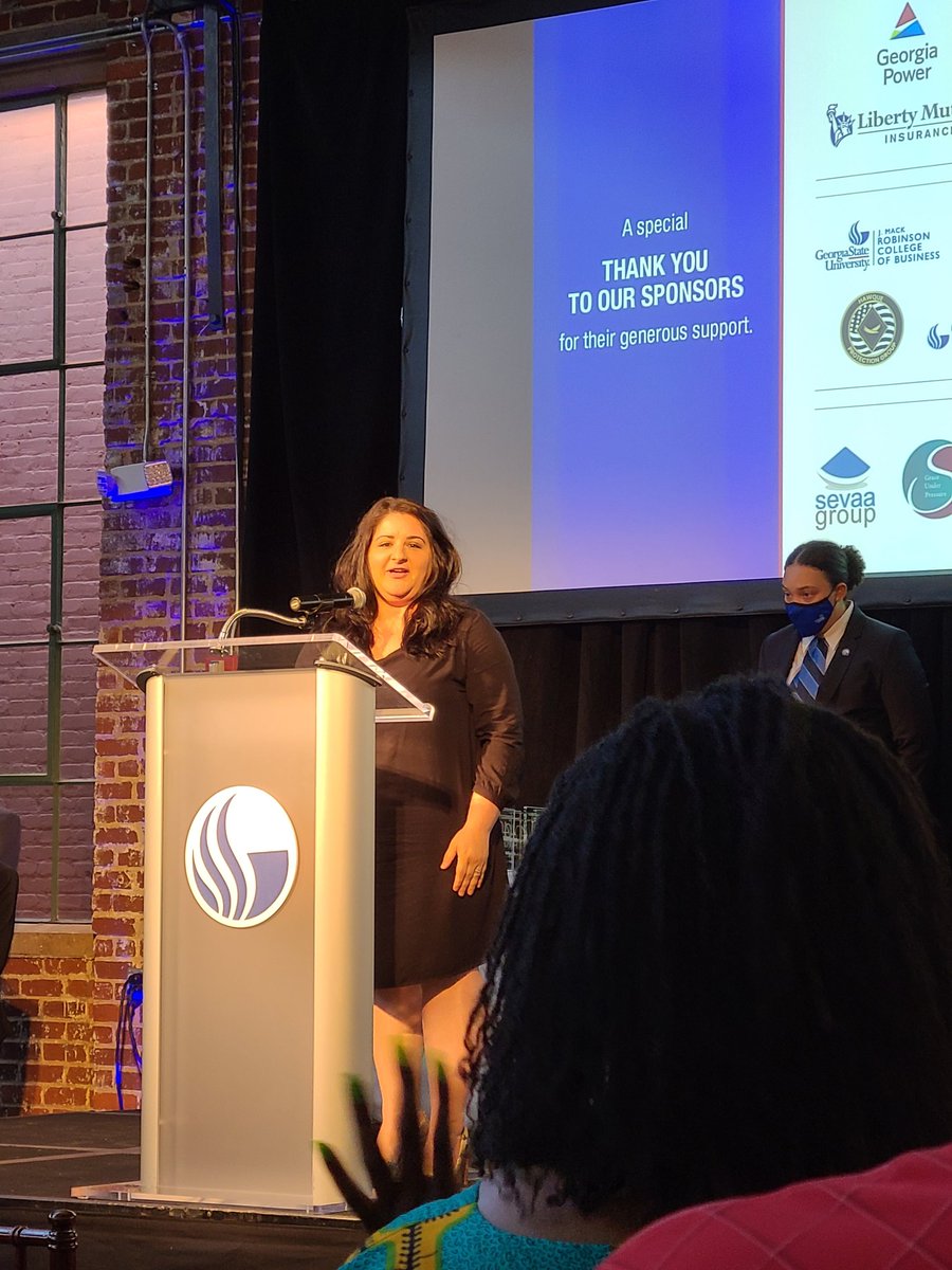 TalkingAge's tweet photo. Fabulous time celebrating our 40 under 40 award winning alumni, and three were from @GSUCommDept! And who better to introduce President Blake than yet another Communication alum!! #Rockstar https://t.co/gl1ESgyjfe