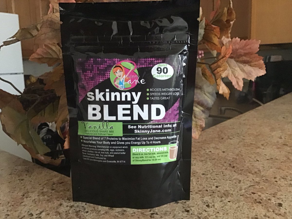 LesaGerman's tweet photo. Received a free sample of Skinny Blend and Skinny Burn for testing purposes. I was given a sample of the vanilla to try out. The Skinny Blend tastes good and easy to mix. Skinny Burn suppresses your appetite and gives you energy. https://t.co/j23EqjYzIn #skinnyjane https://t.co/aRtyKS9UJI