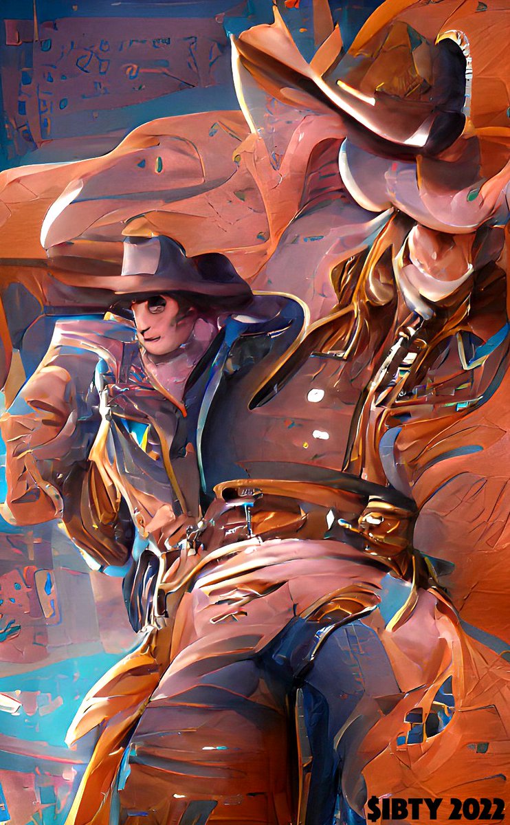 S_IBTY's tweet photo. $IBTY do #RichardPrince Marlboro Man. @RichardPrince4 @richardprince40 #AIart #NFT #NFTs #OpenSeaNFT #PolygonNFT #digitalart #generativeart https://t.co/WpFnB0S3Gy https://t.co/m1iLBf2dUw