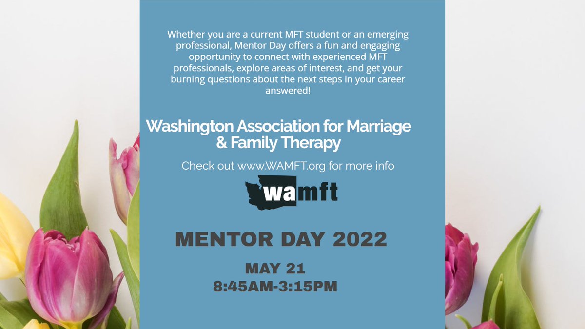 TheWAMFT's tweet photo. Please Save The Date: Mentor Day! May 21st https://t.co/iF42xiahhP