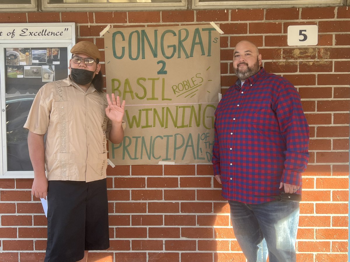 Principal for the Day winner!! Yes, he is a 7th grader.  @AIS_Principal