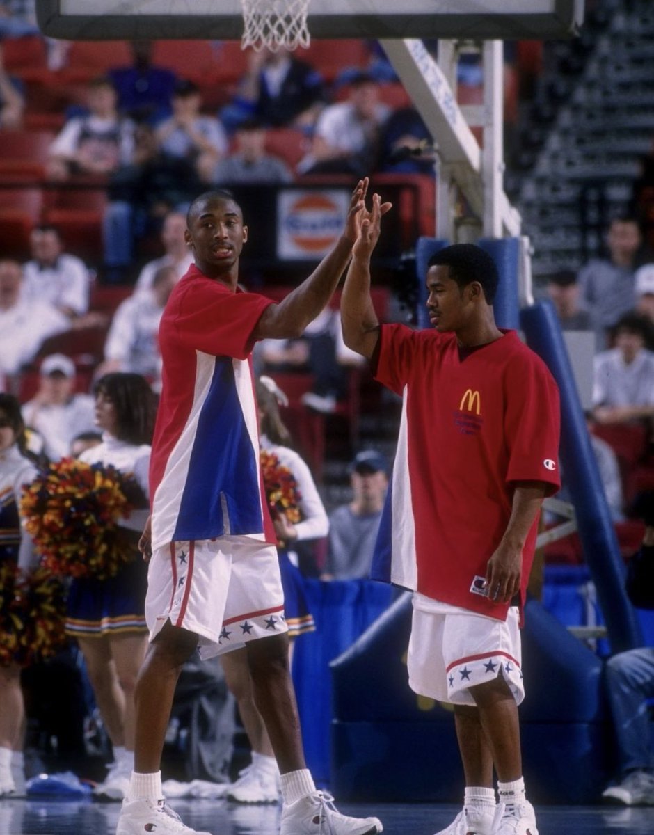 Kobe and Shaheen Holloway at the 1996 Mcdonald’s All-American Game.

Holloway won MVP.