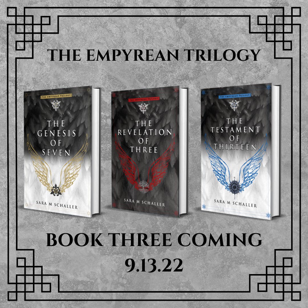 saramschaller's tweet photo. THANK YOU! π€π€
I could not have asked for a better cover reveal day! You all are truly amazing. The support you have shown for me and this series is incredible.
Iβm so excited for everyone to read THE TESTAMENT OF THIRTEEN!
#TTO13 #TheTestamentofThirteen #Book3 https://t.co/AQT1g682lE