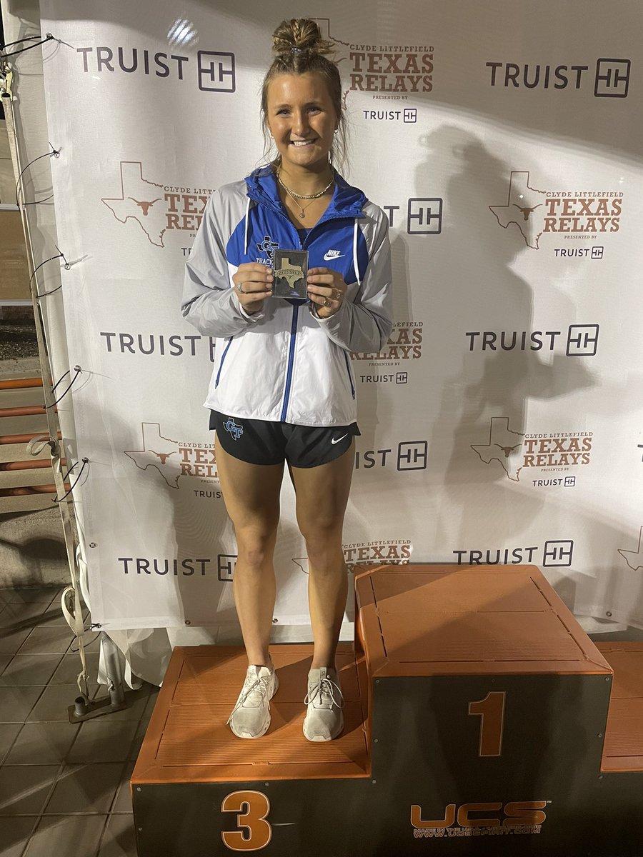Congrats to our Sophomore <a href="/abby_elmore2/">Abby Elmore</a> on placing 3rd in HJ at Texas Relays among 1A-6A competition! 
It Takes What It Takes 
#TPW #243