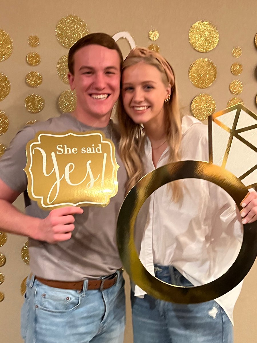 Life goes fast! 
It makes my heart glad that God put these two in each other’s way. What an addition to our family and our Windthorst community. Love you both!
<a href="/CyBelcher3/">cy belcher</a> <a href="/WindthorstTroj1/">Windthorst Trojan Football</a> <a href="/AnsleySteed/">Ansley Steed</a>