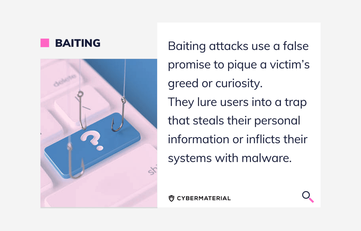 Cybermaterial_'s tweet photo. π© Baiting - https://t.co/k2dKwEV8pD - #cybersecurity #infosec #cybermaterial #Bating #CyberProfessionalsDefinitions #SeniorsDefinitions #SocialEngineering #SocialEngineeringDefinitions https://t.co/uwGpl7yFc6