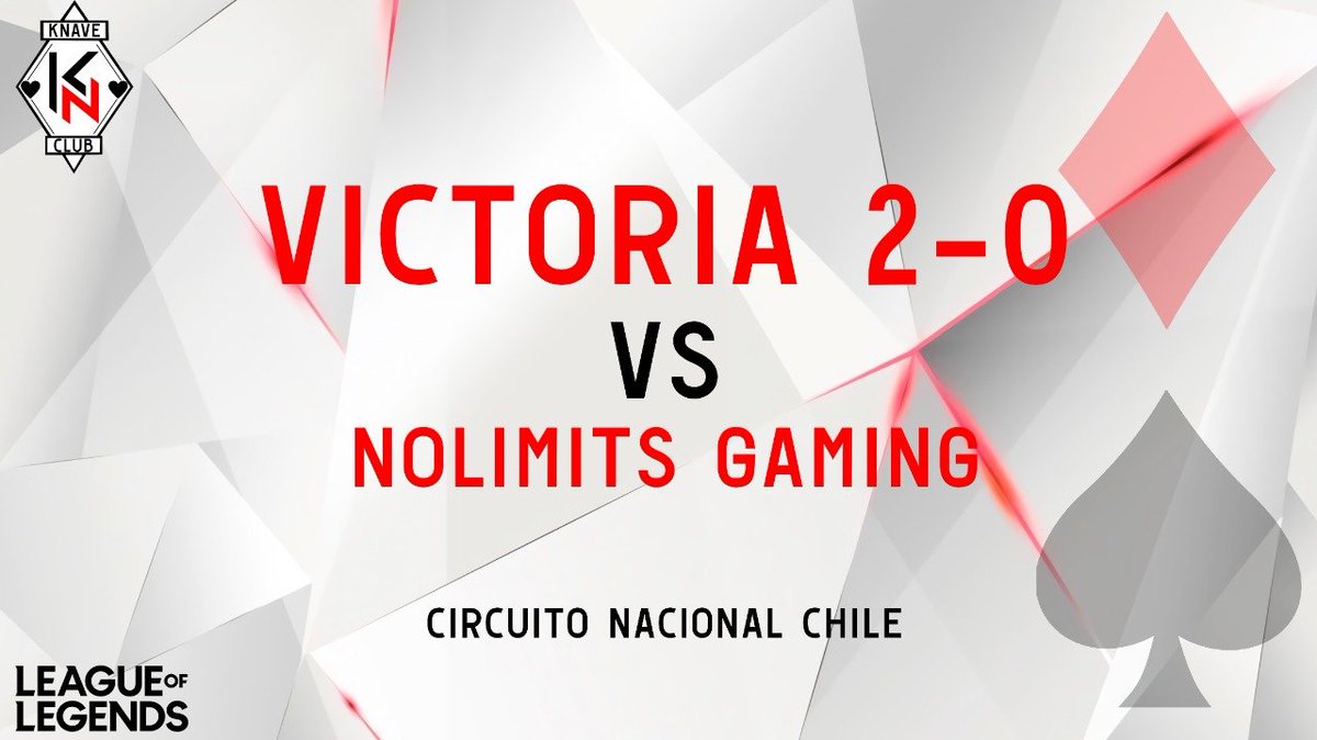 knave_club's tweet photo. 𝗖𝗜𝗥𝗖𝗨𝗜𝗧𝗢 𝗡𝗔𝗖𝗜𝗢𝗡𝗔𝗟 𝗖𝗛𝗜𝗟𝗘

Vencemos a @NLGTeam_ 2-0 y avanzamos a los cuartos de final de los Circuitos Nacionales Chilenos.  ¡GGWP!  

#GOKNAVE♠ https://t.co/uMb12wE9YA