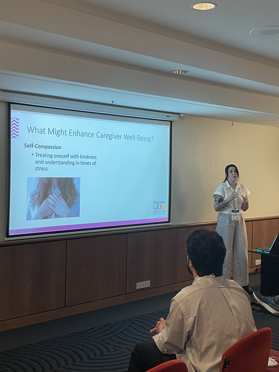 The fabulous <a href="/zoe_waters98/">Zoe Waters</a> from <a href="/telethonkids/">telethonkids</a> presenting at #SMHR22. Brilliant first conference presentation!