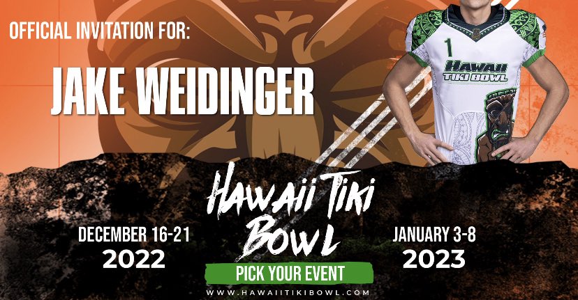 Officially invited to the Hawaii Tiki Bowl in Honolulu, Hawaii!  <a href="/HawaiiTikiBowl/">Hawaii Tiki Bowl</a> @bangulo <a href="/BrandonHuffman/">Brandon Huffman</a> <a href="/AnointedAthlet1/">Anointed Athletics</a>
