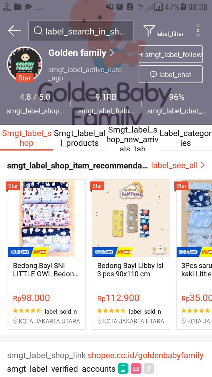 ShitySM's tweet photo. @ShopeeCare kak shopee apakah sedang error??? Sejak semalam tulisannya ada smgt_label..... seperti itu kak https://t.co/gQS1aXqH5i