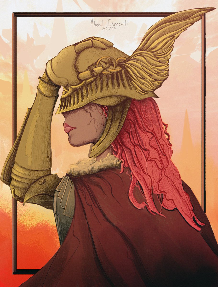 Illustration of Malenia I just finished. hands are very tired but I think it came out nice😌
 #ELDENRING