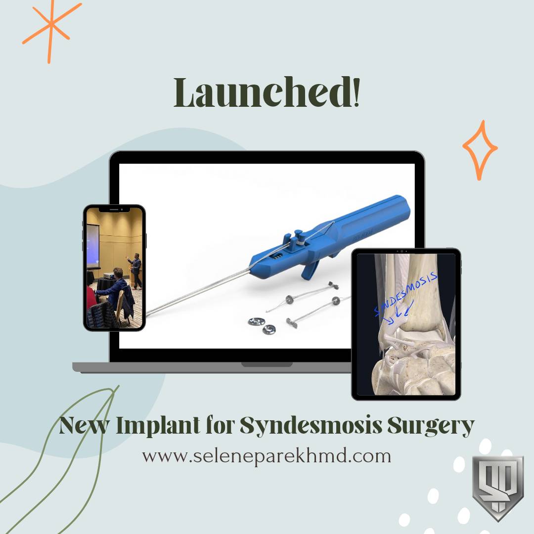 Love using be technologies and implants that make surgery easier. This one is for the surgical treatment of #HighAnkleSprains & syndesmotic injuries #AnkleFracture @AAOS1 @AOSSM_SportsMed @otatrauma @Acumedtrauma #Acumed