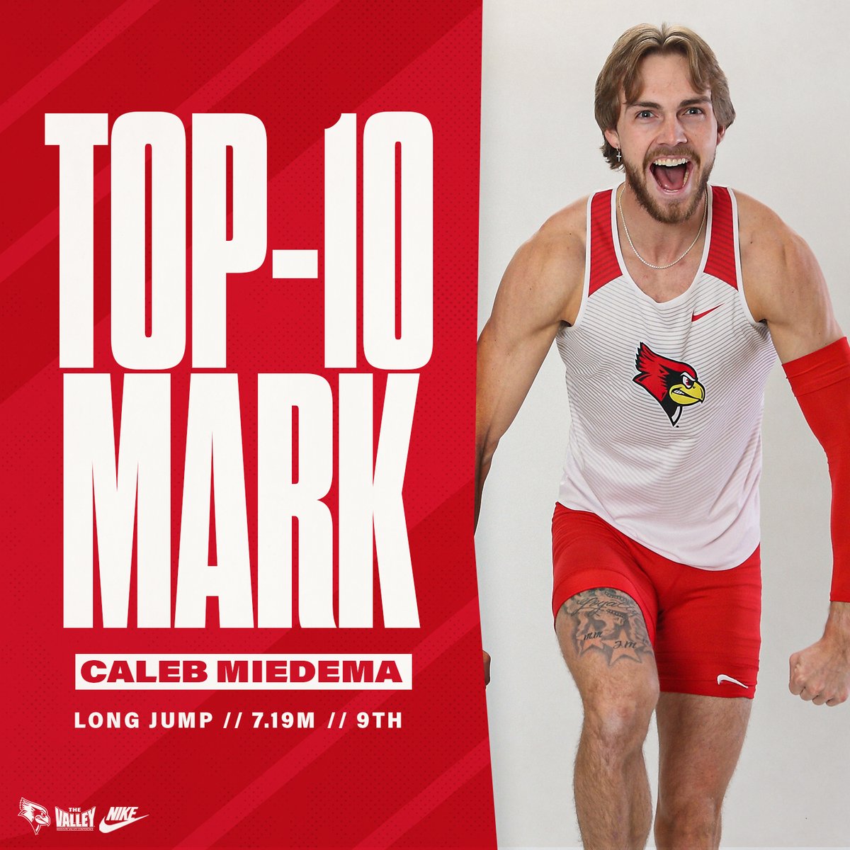 🚨 NO. 9 IN SCHOOL HISTORY 🚨

<a href="/miedemac1/">Caleb Miedema</a> posts an outdoor personal best in the long jump at the Bobcat Invitational with a leap of 7.19m (23-7.25 ft.)!