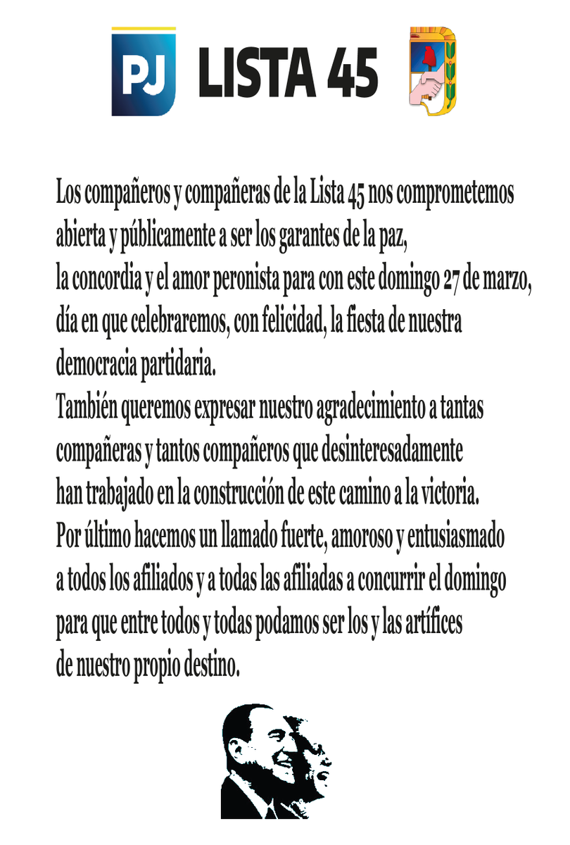 PJMilitante's tweet photo. #Lista45 https://t.co/30zq1uiIop