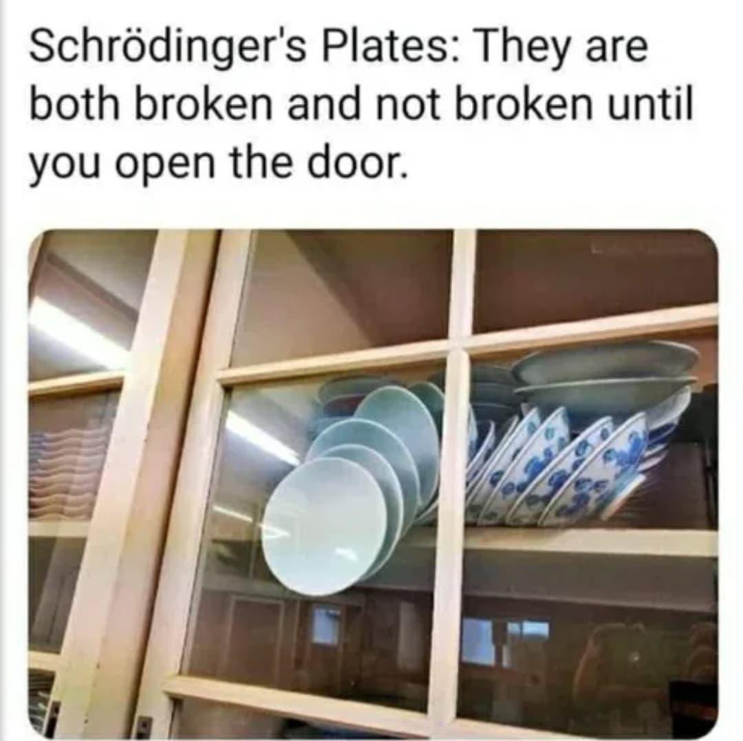 One for the physicists and those of a nervous disposition #Schrodinger #smashinggoodfun