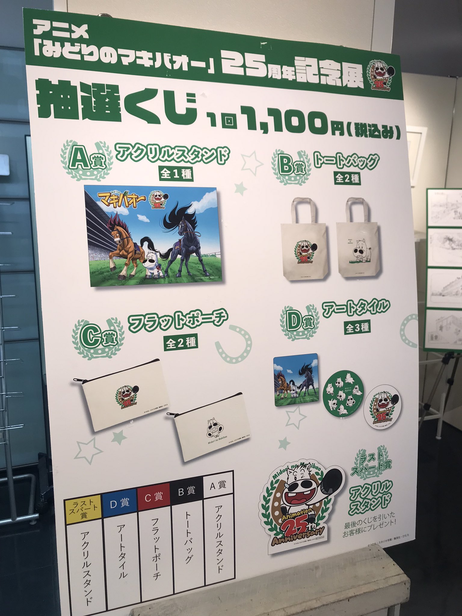 超人気高品質 みとりのマキバオー25周年記念展 抽選くじ